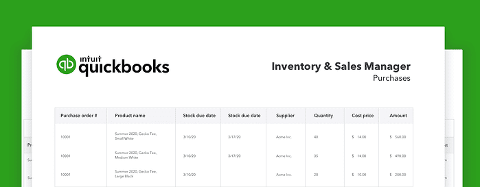 modèle de gratuit de stock gratuit de Quickbook