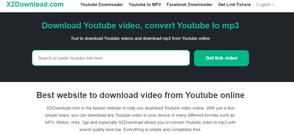 X2Download Sites pour télécharger et Convertir Youtube en MP3 en ligne 